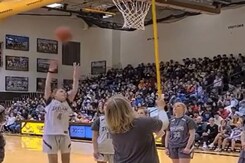 Visually Impaired Student Sinks Basketball Shot, Crowd Goes Wild Visually Impaired Student Sinks Basketball Shot, Crowd Goes Wild