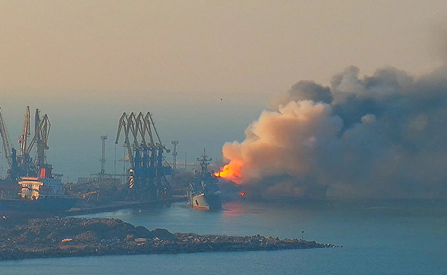 Ukraine Says It Destroyed A Large Russian Ship