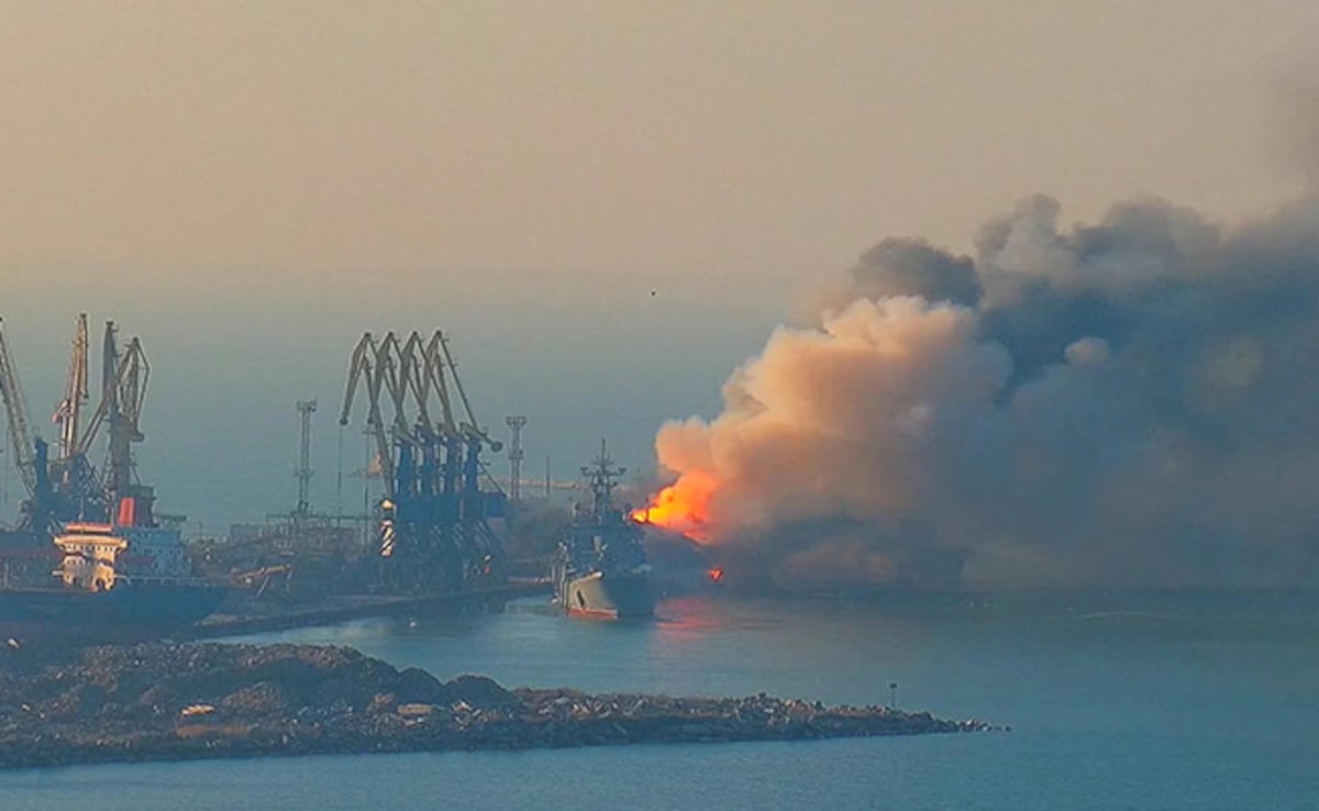 Ukraine Claims To Hit 2 Russian Ships With Military Equipment In Caspian Sea