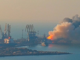 Ukraine Claims To Hit 2 Russian Ships With Military Equipment In Caspian Sea