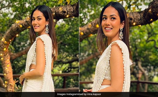 Resplendent Is An Understatement For Mira Rajput In A Gorgeous White Lehenga For Sanah Kapur S Wedding Resplendent Is An Understatement For Mira Rajput In A Gorgeous White Lehenga For Sanah Kapur S Wedding