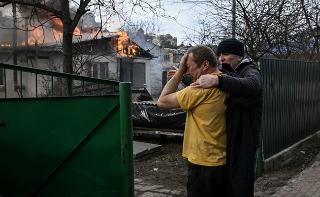 "Entire Life Gone": Russian Shells Turn Homes To Ash Near Ukraine Capital
