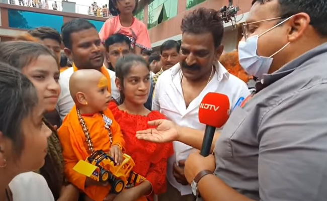 "Baby Yogi Adityanath", Bulldozer In Hand, Seen At Lucknow BJP Office