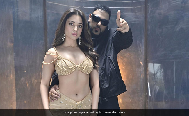Tamannaah Bhatia Raises The Temperature In A Gold Embellished Bralette And Sheer Skirt