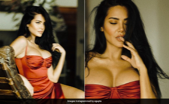 Esha Gupta's Chic Red Dress Was Made For Romantic Dinner Dates