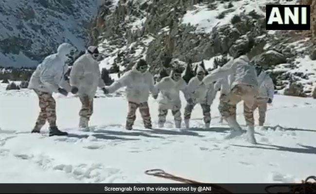 Watch: Border Police Personnel Play Kabaddi In Himachal Pradesh Snow