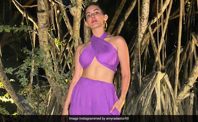 Amyra Dastur Gives A Fun Twist To Summer Fashion In A Purple Co-Ord Set