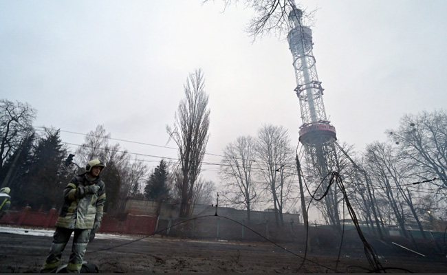 Five Killed In Russian Missile Strike On Ukrainian Capital's TV Tower