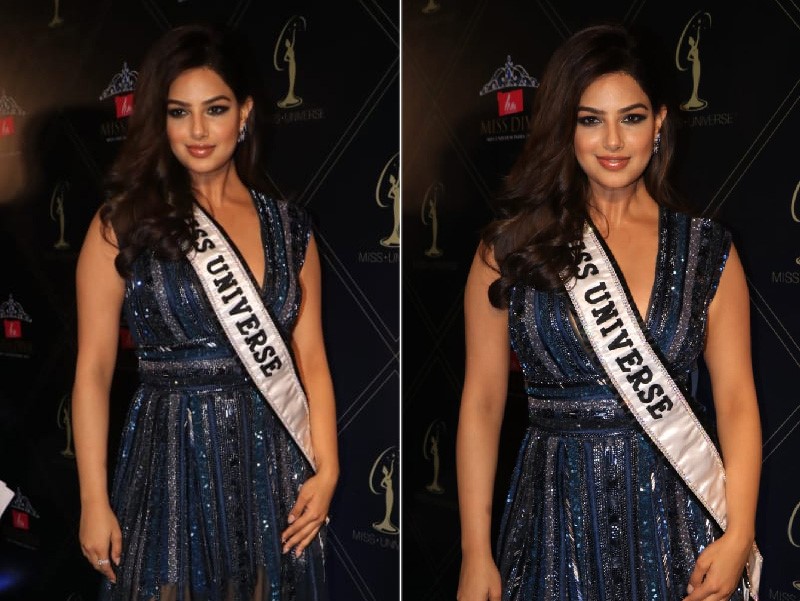 Miss Universe 2021 Harnaaz Sandhu Didn't Wait For The Weekend To Dazzle Us With Her Blue Shimmering Gown