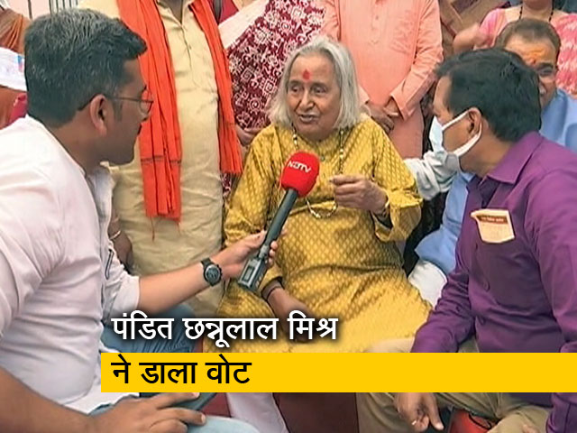 प्रख्यात शास्त्रीय गायक छन्नूलाल मिश्र ने कहा, देश के लिए मतदान सबसे अहम