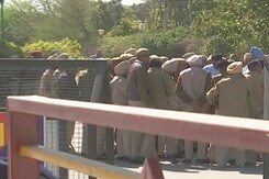AAP Workers "Guard" Strongroom In Punjab's Mohali Ahead Of Counting AAP Workers "Guard" Strongroom In Punjab's Mohali Ahead Of Counting