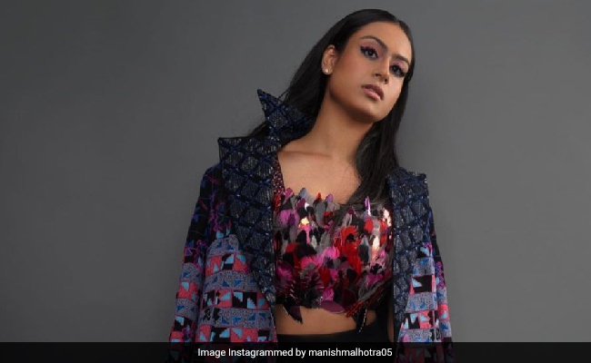 Nysa Devgan Looks Bright And Peppy In An Embellished Crop Top And Skirt With Slits