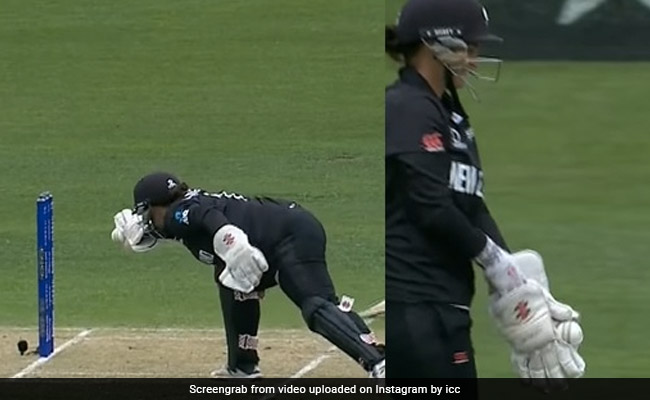 विकेटकीपर के साथ हो गई 'गुगली', ग्लव्स में चिपक गई गेंद, बल्लेबाज रन आउट होने से बच गई- Video