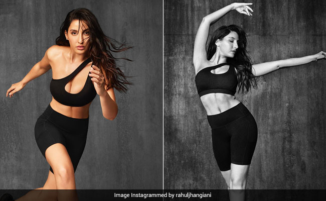 Nora Fatehi Sets Fitness And Fashion Goals In An All-Black Athleisure Look