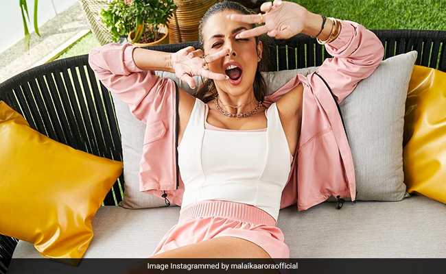 Malaika Arora In A Chic Pastel Athleisure Outfit Sums Up Cool And Sassy Style