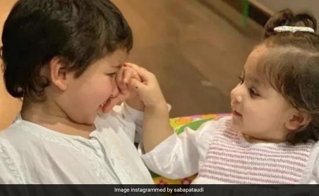 How Adorable Are Cousins Taimur And Inaaya In This Pic Shared By Aunt Saba?