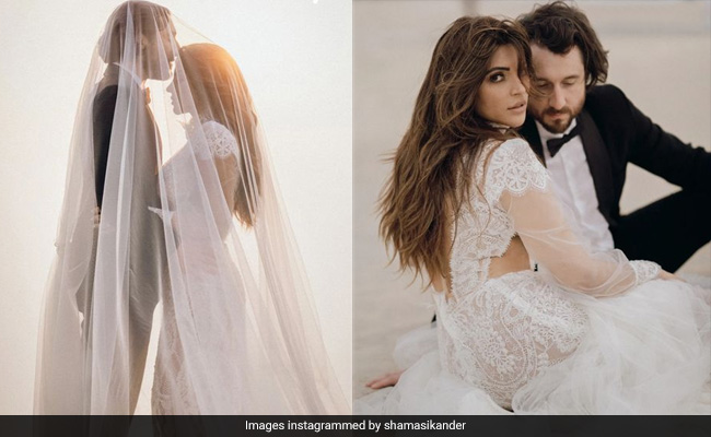 Shama Sikander Is A Dreamy Bride In A White Wedding Gown