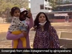 Watch: Ajinkya Rahane Visits His School With Wife, Daughter