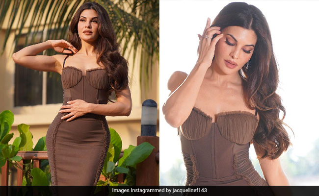 Jacqueline Fernandez's Stylish Earthy Corset Dress Is Proof That Brown Tones Are Never Boring