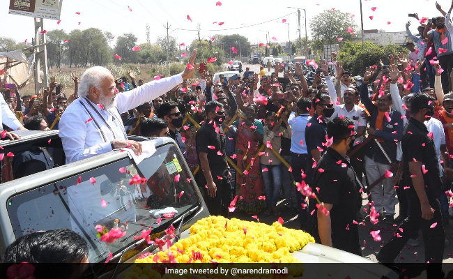After BJP's Victory In 4 States, PM Holds Roadshows In Gujarat In Two Days