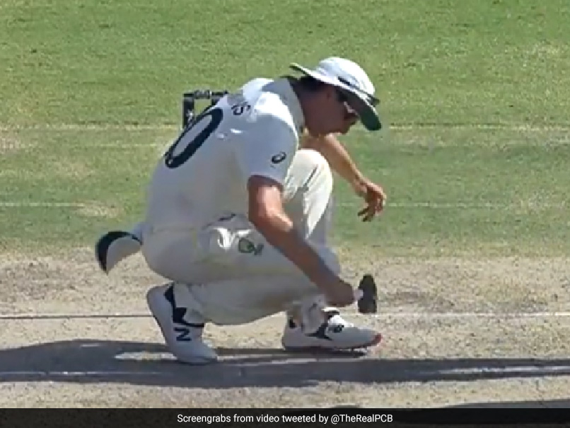 Watch: Australia Captain Pat Cummins Tries To Fix Uneven Area Of Karachi Pitch With Hammer