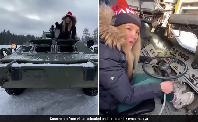 "Life Hack": Woman Offers Tips On How To Drive Captured Russian Tanks