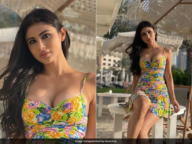 Mouni Roy Adds A Burst Of Colours In A Mini Summer Dress