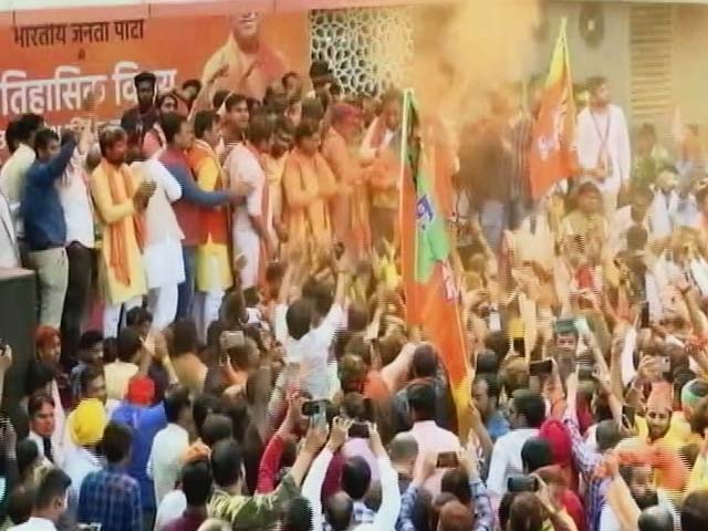 Celebrations In UP, Punjab Over BJP, AAP's Landslide Win