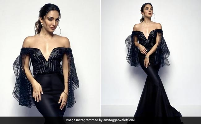 Kiara Advani In A Metallic Black Amit Aggarwal Hand Embroidered Gown Has Left Us Enchanted