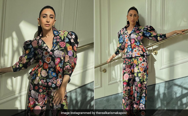 In A Colourful Embroidered Pantsuit, Karisma Kapoor Is Doing Power Dressing Right