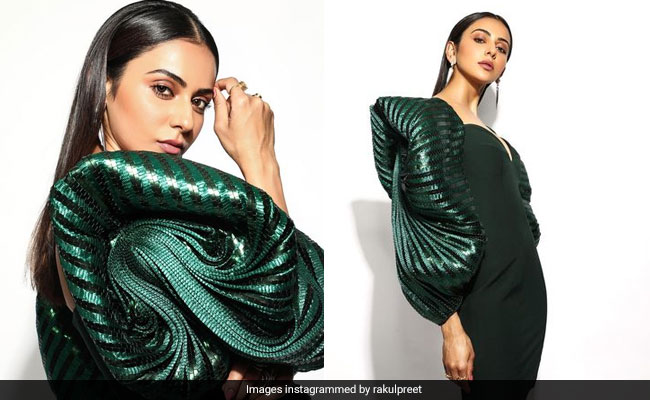 Rakul Preet Singh Can't Help "Shimmer And Shine" Brighter Than An Emerald In A Stunning Green Dress