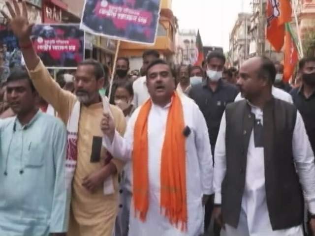 Opposition Holds "Padyatra" In Birbhum, Demands Resignation Of State Home Minister