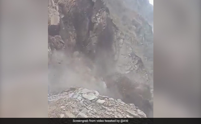 Watch: Huge Rocks Tumble Downhill As Landslide Blocks J&K's Key Highway
