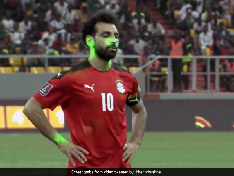 Watch: Mohamed Salah Smashes Penalty Over The Bar After Fans Flash Lasers At Him