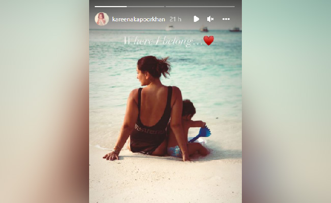 Kareena Kapoor Raises The Temperature On A Beach Day In Her Black Rs 34K Versace Swimsuit