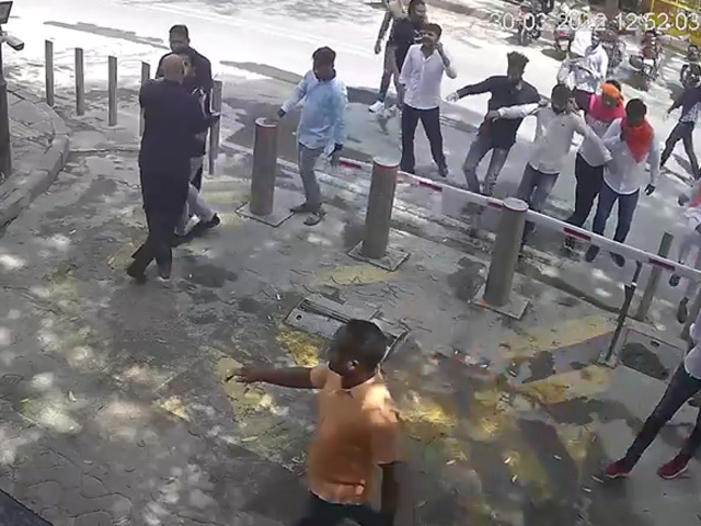 CCTV Video Shows Vandalism Outside Arvind Kejriwal's Home Amid BJP Protest