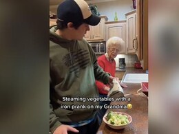 Viral Video: Man Uses Iron To Steam Vegetables; His Grandma's Reaction Has The Internet In Splits Viral Video: Man Uses Iron To Steam Vegetables; His Grandma's Reaction Has The Internet In Splits