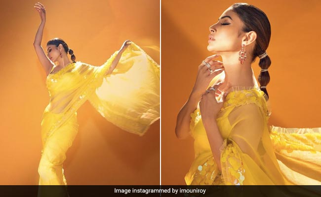 Mouni Roy Carries Her Sunshine Everywhere She Goes In A Bright Yellow <i>Saree</i>
