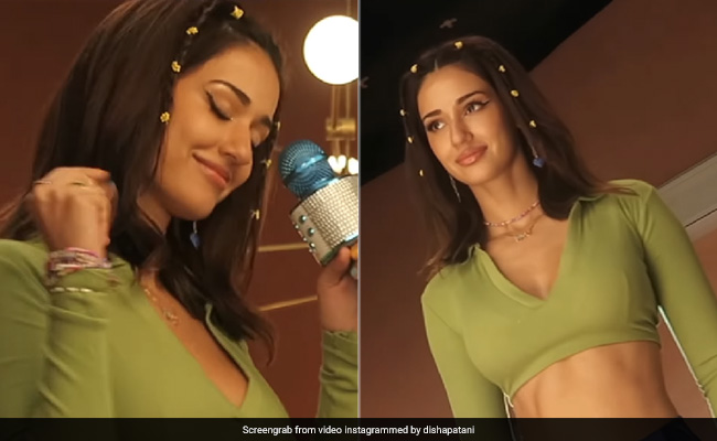 Disha Patani Gets Groovy As A True Y2K Diva In A Green Crop Top And Blue Trousers