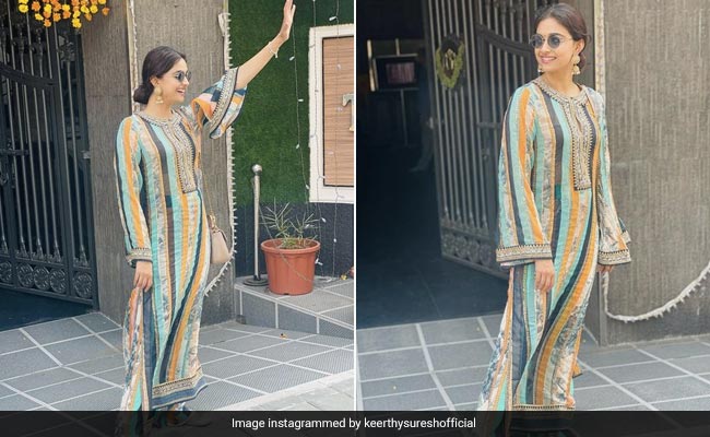 Keerthy Suresh Gives Us Colourful Boho Summer Vibes In A Sabyasachi X H&M Co-Ord Set