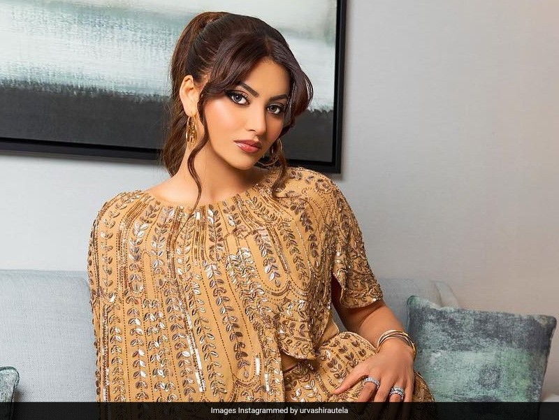 Urvashi Rautela Leaves Us Stunned In A Thigh High Slit Dress With Embellishment