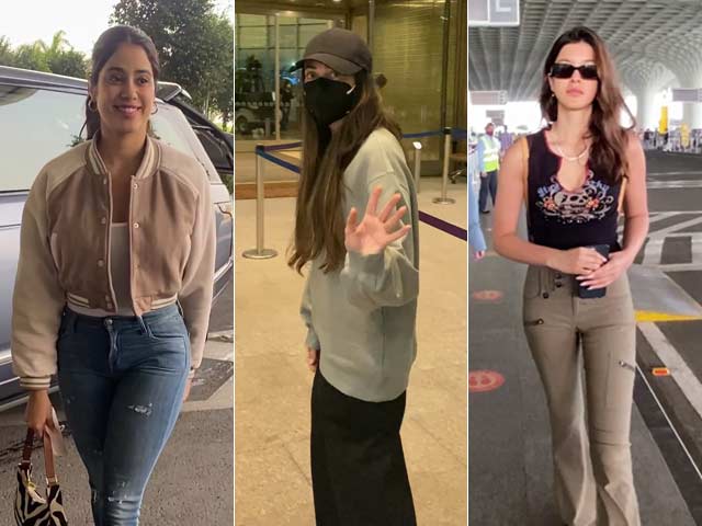 Janhvi, Karisma, Shanaya At Airport