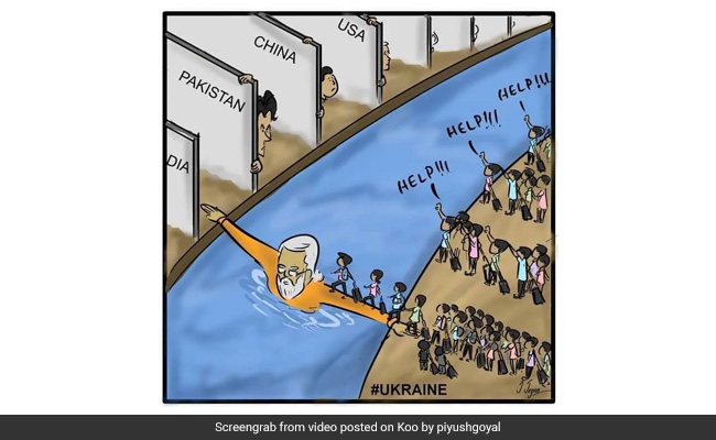In Illustration, PM Is Bridge For Students To Walk Home From Ukraine
