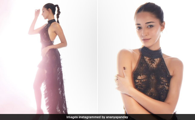 Ananya Panday's Black Lace Gown Turns The Red Carpet Into Her Own Rock Chic Runway
