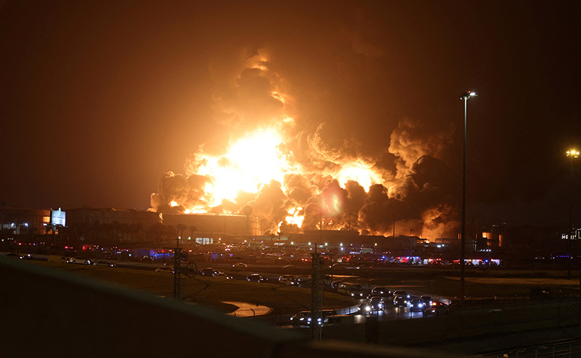 Saudi Aramco Petroleum Storage Site Hit By Houthi Attack, Fire Erupts