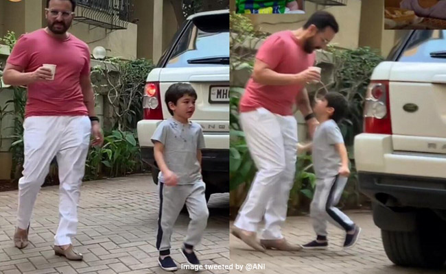 पापा सैफ अली खान से नाराज तैमूर अली खान ने उठाया हाथ, छोटे नवाब की इस हरकत पर फैंस बोले - बिगड़ैल बच्चा