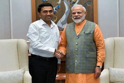 Goa Chief Minister Meets PM As Exit Polls Set Off Tense Numbers Game Goa Chief Minister Meets PM As Exit Polls Set Off Tense Numbers Game