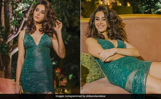 Shibani Dandekar's Dazzling Green Bridal Gown Was Complete With Matching Nike Sneakers