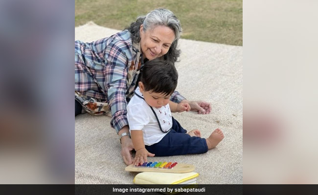 How Cute Is This Pic Of Sharmila Tagore With Grandson Jeh Ali Khan?