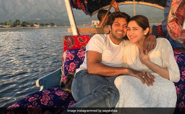 "Holding On To You Till Eternity": Sayyeshaa's Mushy Anniversary Wish For Arya